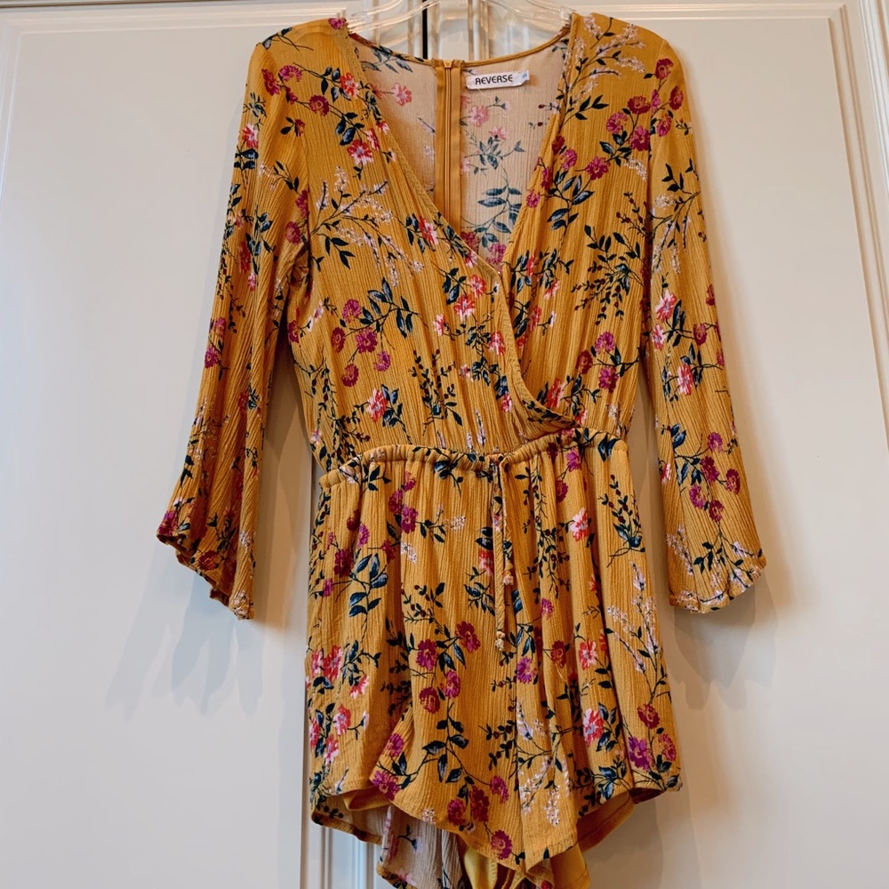 Deep-V Floral Summer Romper